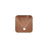 Bheop Cross Necklace for Women Trendy 925 Sterling Silver Dainty Small Handmade Coin Cross Pendant Choker Simple Cute Circle Disc Charm Faith Religious Chain Necklaces Non Tarnish Jewelry Gift