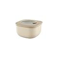Guzzini Store&More Kitchen Active Design Contenitori Ermetici Bassi per Frigo/Freezer/ Microonde (S), 12.2 x 12.2 x 6.8 cm, Marrone (Clay)