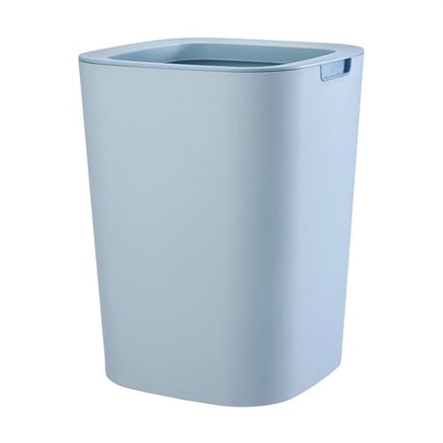 Caneca de basura cuadrada azul 8 litros plástico simple miniatura 1