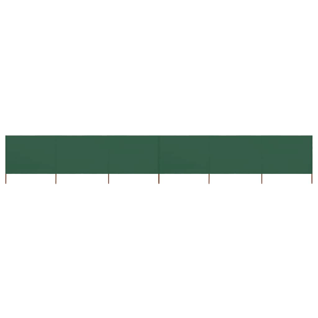 vidaXL 6 Panel Beach Screen Windproof Camping Garden Folding Outdoor Fabric 800 x 160 cm Green
