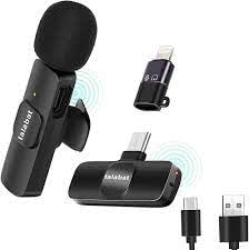Exxelo 2 in 1 Wireless Microphone, Plug Play Digital Mini Portable Recording Clip Mic with Receiver for All Type-C Mobile Phones for Video, Recording, Live Stream, Interview-image-10