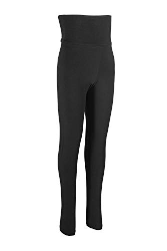 Natalie Dancewear Girls Cotton High Waist Leggings N8809CBLKI Black Intermediate