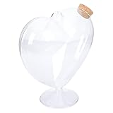 Cabilock Small Glass Jars with Cork Lids Origami Star Bottle Heart Shaped Containers Decorative Landscape Bottle High Base Glass Wishing Bottle Jar with Cork Stoppers Small Glass Jars