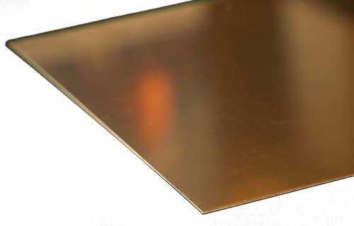 K&S 16404 Brass Sheet, 0.016" Thick x 6" Wide x 12" Long, 1 Piece, Made in The USA