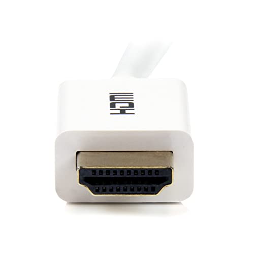 StarTech.com 7m 23 Ft Blanc CL3 Haute vitesse dans le mur HDMI câble - Ultra HD 4k x 2k HDMI câble - HDMI à HDMI M/M - Audio/Vidéo, Gold-Plated (HD3MM7MW) | CL3 Évalué, UHD Haute vitesse HDMI Câble avec Ethernet, 10.2Gbps, HDMI 1.4 Câble d'affichage/vidéo 30AWG
