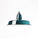 Produktbild Industrie Lampenschirm Emaille Petrol Blau (2. Wahl), Fabriklampe Ø36 cm inkl. Vintage Fassung aus Messing, Antik-gebürstet