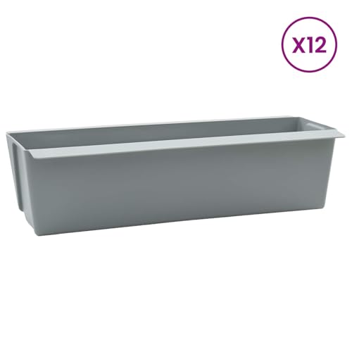 Jardinière pour palette 36x13.5x9.5 cm insert durable gris clair - 4