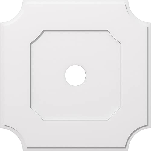 Image of Ekena Millwork CMP36LE-05000 Locke Architectural Grade PVC Contemporary Urethane Ceiling Medallions 36 inchOD x 5 inchID x 21 1 /2 inchC x 1 inchP
