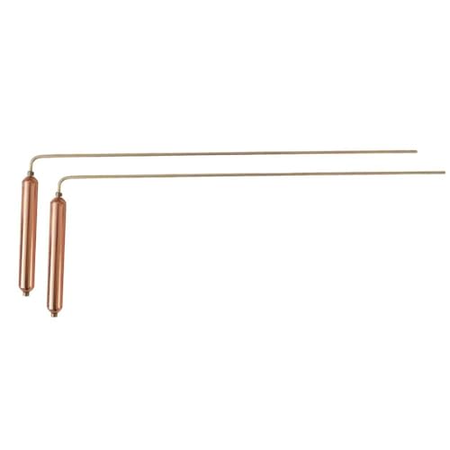 NEIQIUWING 2 cañas radiales de cobre, detector de metales para adivinación y búsqueda del tesoro