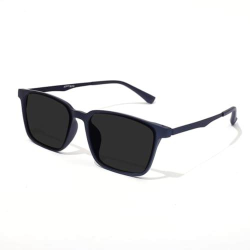 Lunettes de soleil rétro en alliage de titane homme UV400 vintage noir