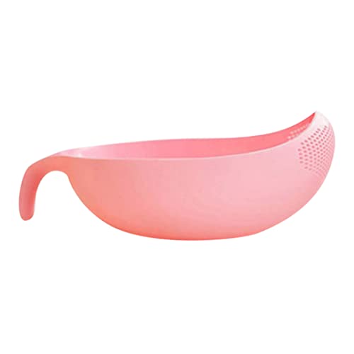 SMELEYOU Reiswaschsieb Sieb Plastik rosa Reis Waschmaschine Sieb Mehrzweck -Abflusskorb für Gemüsefruchthaus und Küche Cover
