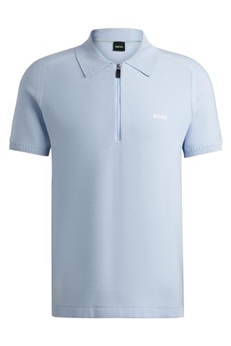 Polo à manches courtes BOSS Hommes Zayno zippé tendance de cet été