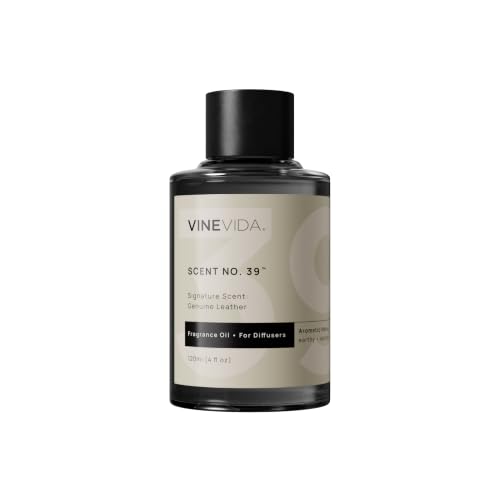 VINEVIDA Genuine Leather Fragrance Oil for Cold Air Diffusers, Essential Oils for Diffuser Oil Refill & Air Freshener Room Spray - 4 Fl Oz
