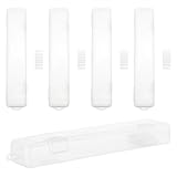 ULTECHNOVO Custodia Portaposate 5 Pezzi Chiusura a Scatto, Contenitore Trasparente Compatto per Forchette, Cucchiai e Bacchette, Scatola Portaoggetti da Viaggio e Campeggio, Organizer