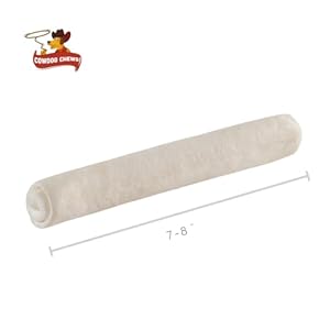 Beefhide roll 7 8 inch long lasting dog treat bone great for dental health and aggressive chewers 20 pack   cucciolini doodles