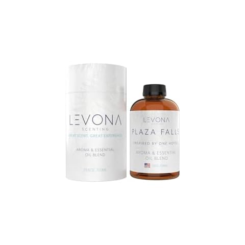 Levona Scent Essential Oil - Fresh Aroma for Home, Office, Hotel & Spa, Perfect in Humidifiers and Diffusers, Luxury Fragrance, with Cucumber Water, Orange, Melon Notes - 700ml/ 23 fl oz, Plaza Falls Cover