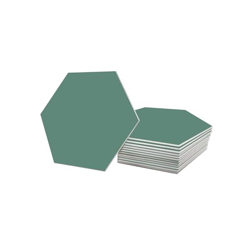 Avant Decor | Stone Composite Hexagon Solid Color | Peel and Stick Kitchen Backsplash Tiles | Stick On Wall Tiles | Easy DIY Installation | 6” x 6.9” | Single Tile