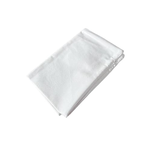 TAOSON Decorative 100% Cotton Canvas Square Solid Toss Pillowcase Cushion Cover Pillow Case with Hidden Zipper Closure Only Cover No Insert - White 18
