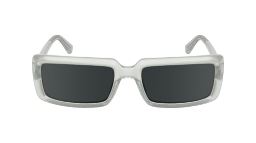 CALVIN KLEIN JEANS Unisex Adult Sunglasses CKJ24622S - Clear with Solid Grey Lens