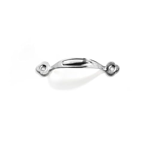 Drawer Pulls Bronze Vintage Antique Door Handles Minimalist Knobs Cabinet Handles Jewelry Box(79mm-Silver)