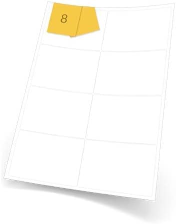 Rectangle A4 Labels (Matt White Permanent) (99mm x 68mm, 8 Labels Per Sheet, 500 Sheets)