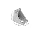 TOYZFRIENDY 5pcs Heavy Duty Aluminum Angle Brackets 90 Degree L Shape Corner Connector Braces with T-Bolts and Flange Nuts for Furniture and Industrial Shelving