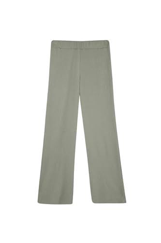 DeFacto Woman Traditional Straight Fit Knitted Trousers,Light Green S