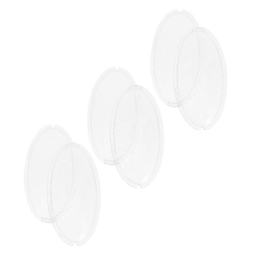 BAZEITFLOW 6 Pares de Cubiertas Transparentes para Lente de Luz de Campana Extractora de Cocina Accesorio Resistente al Calor y Humo Pantalla de Repuesto para Lámpara de Campana