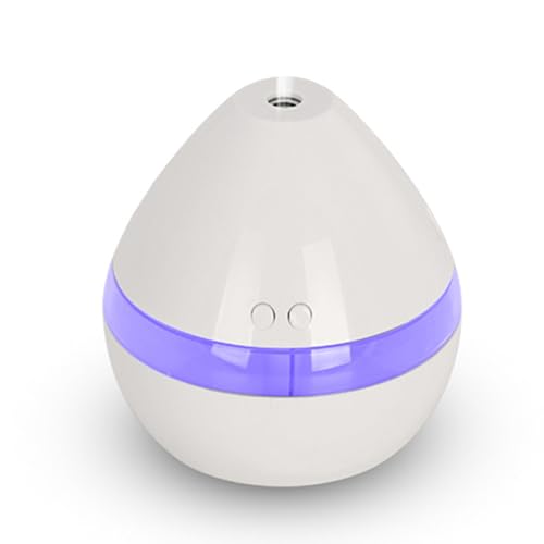 Diffuseur d'Huiles Essentielles Ultrasonique, Humidificateur d'Air Aromatique, 300 ml, USB 5V 2W, Blanc
