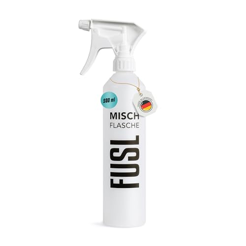 FUSL Reiniger-Sprühflasche 500 ml - Sprühflasche mit Skala und Überkopf-Sprühfunktion – Perfekt zum Mischen und Anwenden von Reinigungskonzentraten