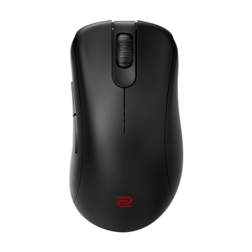 Zowie BenQ EC3-CW Wireless Ergonomic Gaming Mouse for Esports | Enhanced Receiver | 24-Step Scroll Wheel | Driverless | Matte Black Coating | Small Size