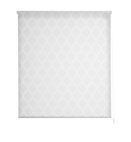 Estoralis | Davos | Estor Enrollable Diseño Moderno | Visillo Translúcido | Blanco | 80 x 255 cm (Ancho/Alto) Tamaño Tela 77 x 250 cm | Estores para Ventanas y Puertas