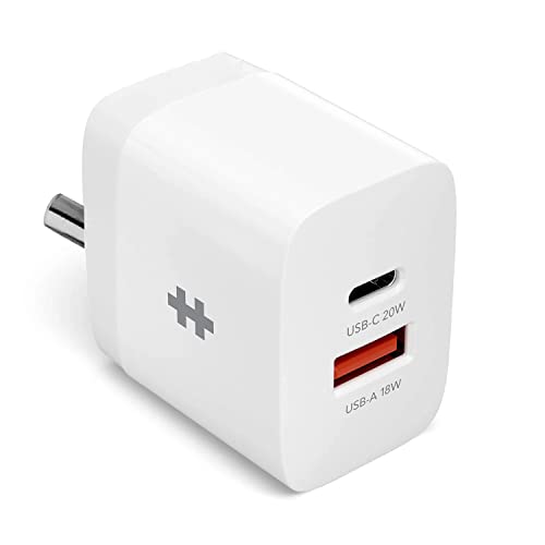 HYPER 38W Dual Port Adapter, 20 Watts USB C Charger for iPhone 16 Pro Max / 16 Plus/iPhone 16,...