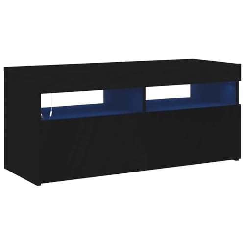 vidaXL TV Schrank mit LED-Leuchten Lowboard Fernsehschrank Fernsehtisch...
