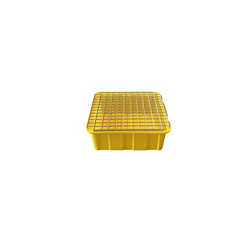 Plast'Up Rotomoulage BAC DE RETENTION POUR BIDONS 80L AVEC CAILLEBOTIS JAUNE Cover