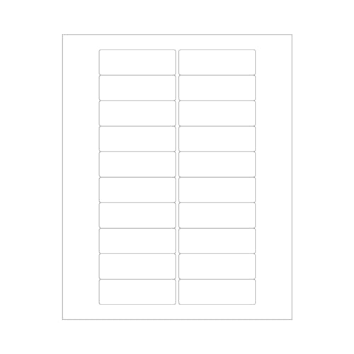 ChromaLabel 1 x 3 Inch Printable Labels, Office Label & Stickers Compatible with Laser and Inkjet Printers - 25 Label Sheets, 500 Labels for Printer, White