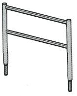 ALTRAD - Échelle 0.85 m - 2 barreaux - gamme échafaudage de maçon - VITO 49 - Réf: j00069