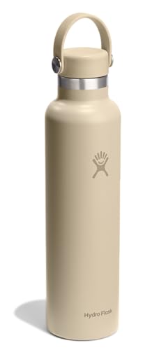 Image of Hydro Flask Water Bottle - Insulated Stainless Steel - Non Spill, Leakproof in 24 Oz Oat Tan
