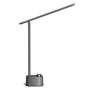 Honeywell Schreibtischlampe mit USB-Ladeanschluss – dimmbares, augenschonendes Nachttischlicht für das Home-Office, faltbare, tragbare kleine Tischlampe für Erwachsene zum Lesen und Arbeiten, HWT-H01