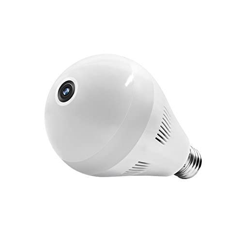 SIOVS 1080p Bulb Shape Fisheye 360° Panoramic Wireless WiFi IP CCTV Security Camera with Coloured Night Vision