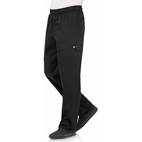 Chef Works Men's Cargo Chef Pants, Black, Large Cover