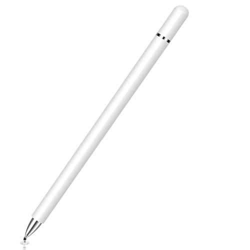 Stylus Touch Screen Pen Fiber Tip Compatible with Samsung Galaxy A73/A72/A71 5G, Aluminum Lightweight White