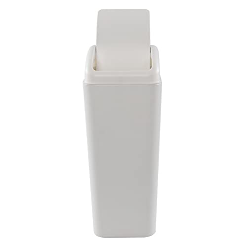 Poubelle en plastique 14L basculante idéale pour cuisine et bureau chic