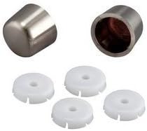 Plumb Pak Toilet Bolt Caps Decorative 1/4 " Brushed Nickel