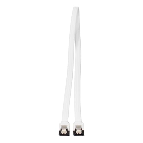 Cable Serial ATA Malla Blanca 50 cm con Pestillo miniatura 2