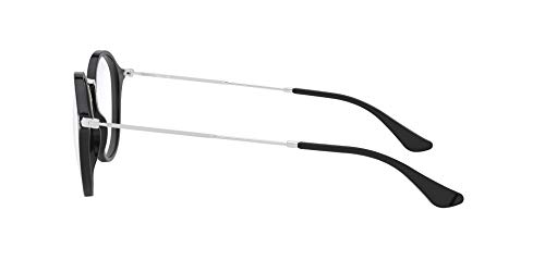 Ray-Ban Rx2447v Armações redondas para óculos de grau, Lente de demonstração preta/preta, 49 mm