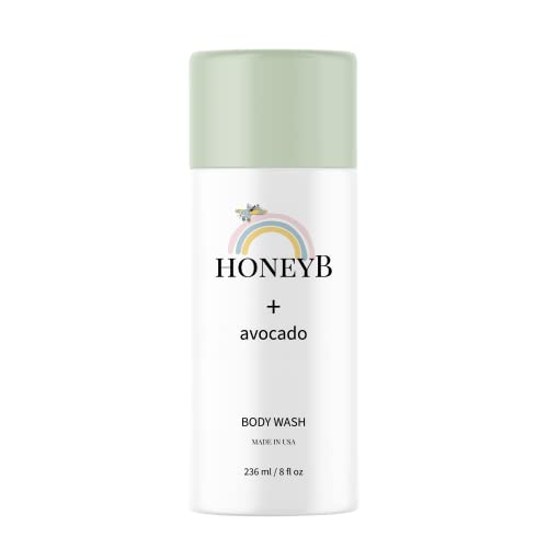 Image of HONEYB Baby Body Wash and Shampoo with Avocado Oil Formulated with Gentle, Baby Skincare Products | All-Natural Ingredients to Deeply Moisturize Skin 8 FL 0z