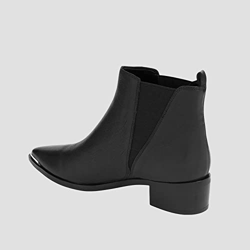 Juliet Holy Womens Chelsea Boots Fashion Winter Pointed Toe Chunky Stacked Low Heel Slip On Ankle Booties4