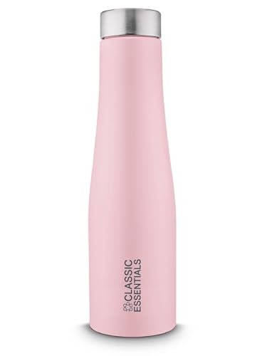 Image of CLASSIC ESSENTIALS PURO Stainless Steel Water Bottle (1000 ml) | Suitable for Fridge office, Bottle, Hiking, Treking | Eco Friendly, Leakproof, BPA Free Non-Toxic Bottle (Set of 1) (Pink)