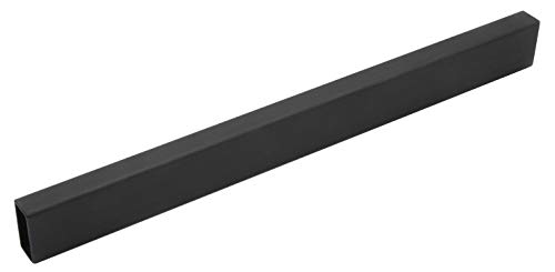 Gedotec Barra de armario rectangular de 1800 mm – H10256 | Barra de armario de hierro rústico negro | Tubo de armario de 25 x 15 mm | 1 pieza – Barra de armario de estilo vintage usado.